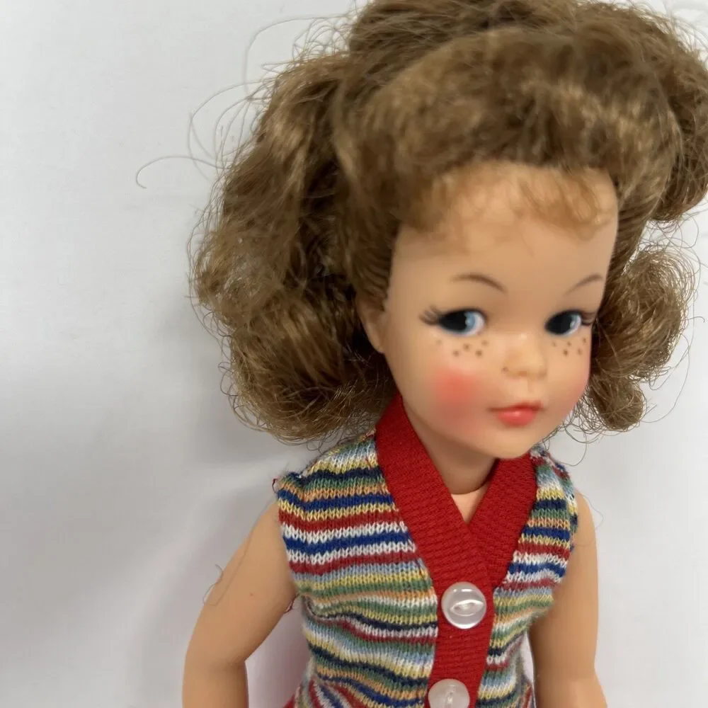 Vintage 1960s Ideal Tammy Little Sister Pos'n Pepper Doll Light Brown Hair G-9-E